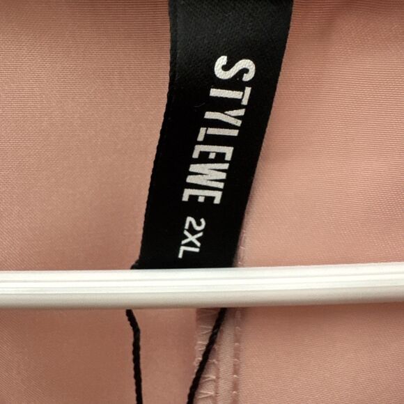 NWT Women's Midi sz 16/18 Dress Wedding Formal Party Stand Collar Satin MSRP$85 - Picture 6 of 14